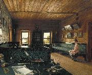 Grigoriy Soroka Room in the house on Ostrovki Sweden oil painting artist